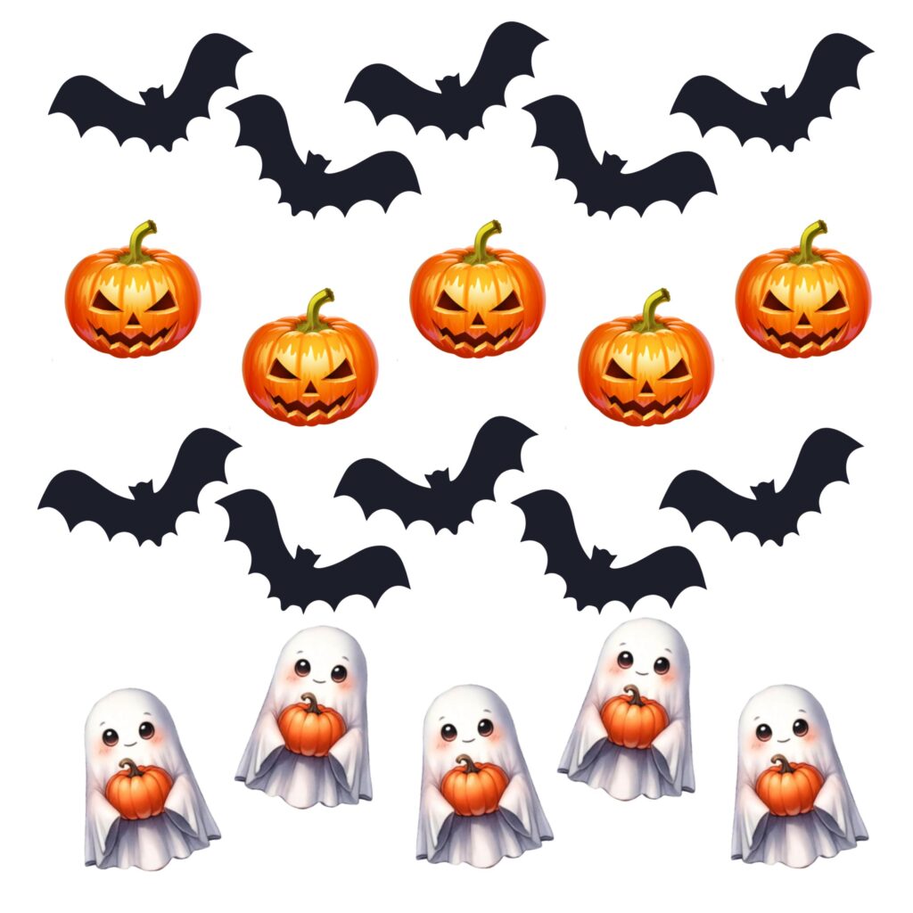 Halloween opłatek cukrowy zestaw 20 sztuk