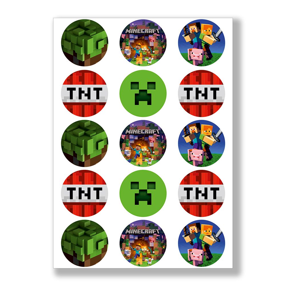 Minecraft opłatek na babeczki