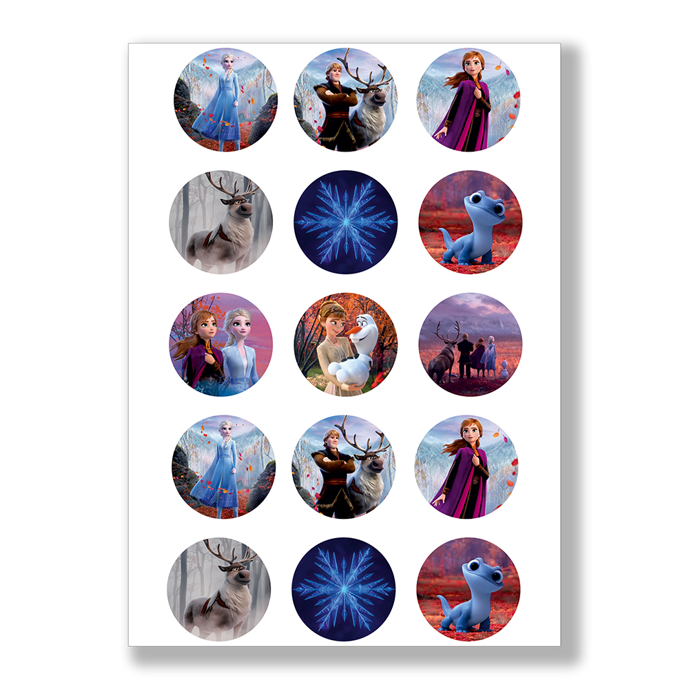 Kraina Lodu opłatek na babeczki