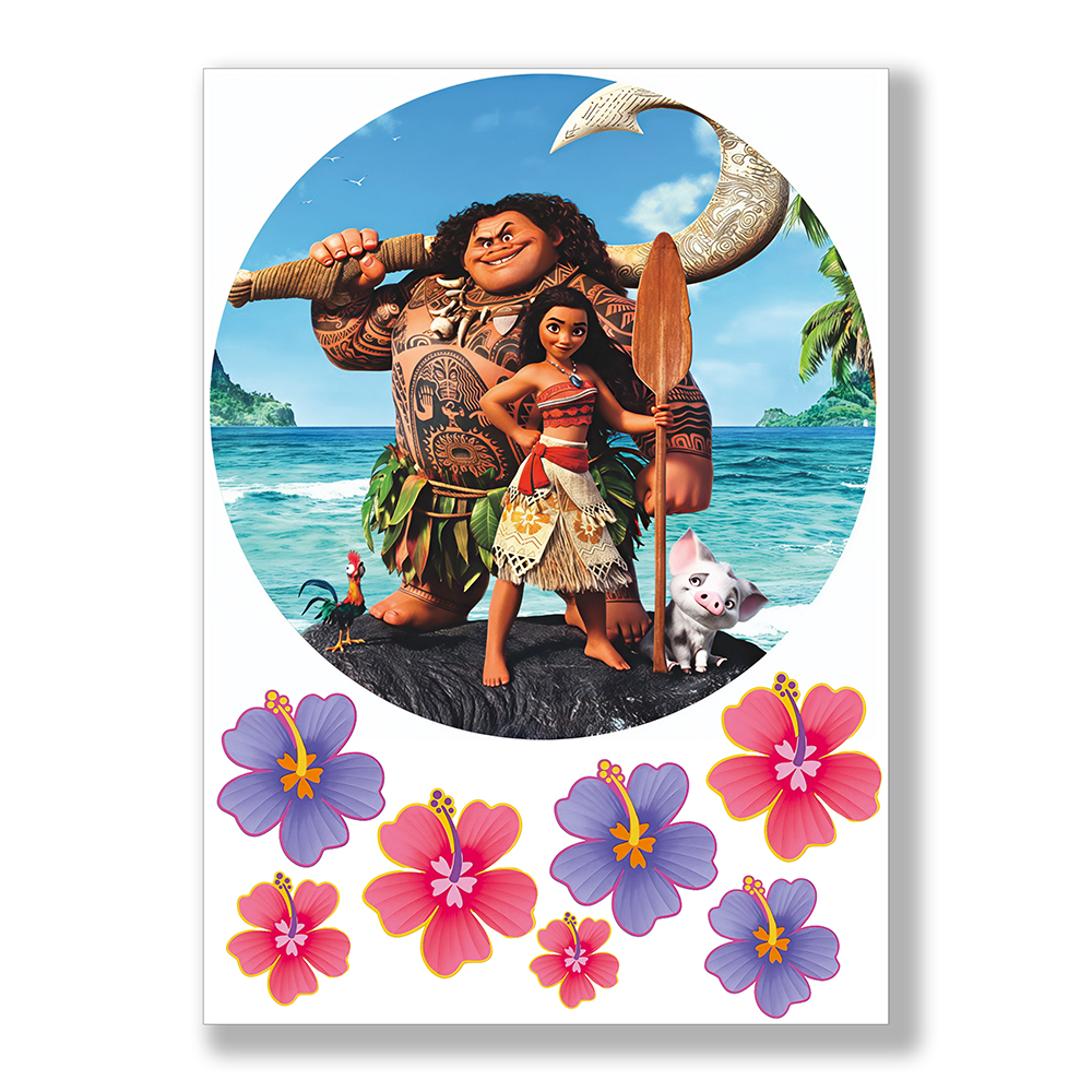 Wydruk cukrowy na tort Vaiana