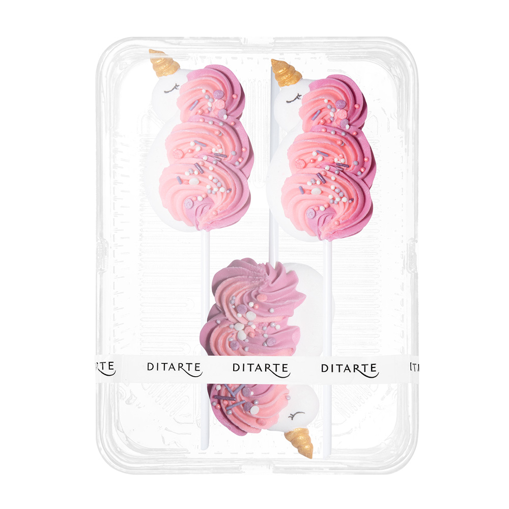 Jednorożce cukrowe bezy na patyczkach 3 sztuki