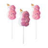 Jednorożce cukrowe bezy na patyczkach 3 sztuki