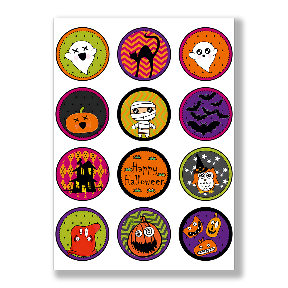 Halloween opłatek na babeczki