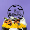 Okrągły topper na tort Happy Halloween