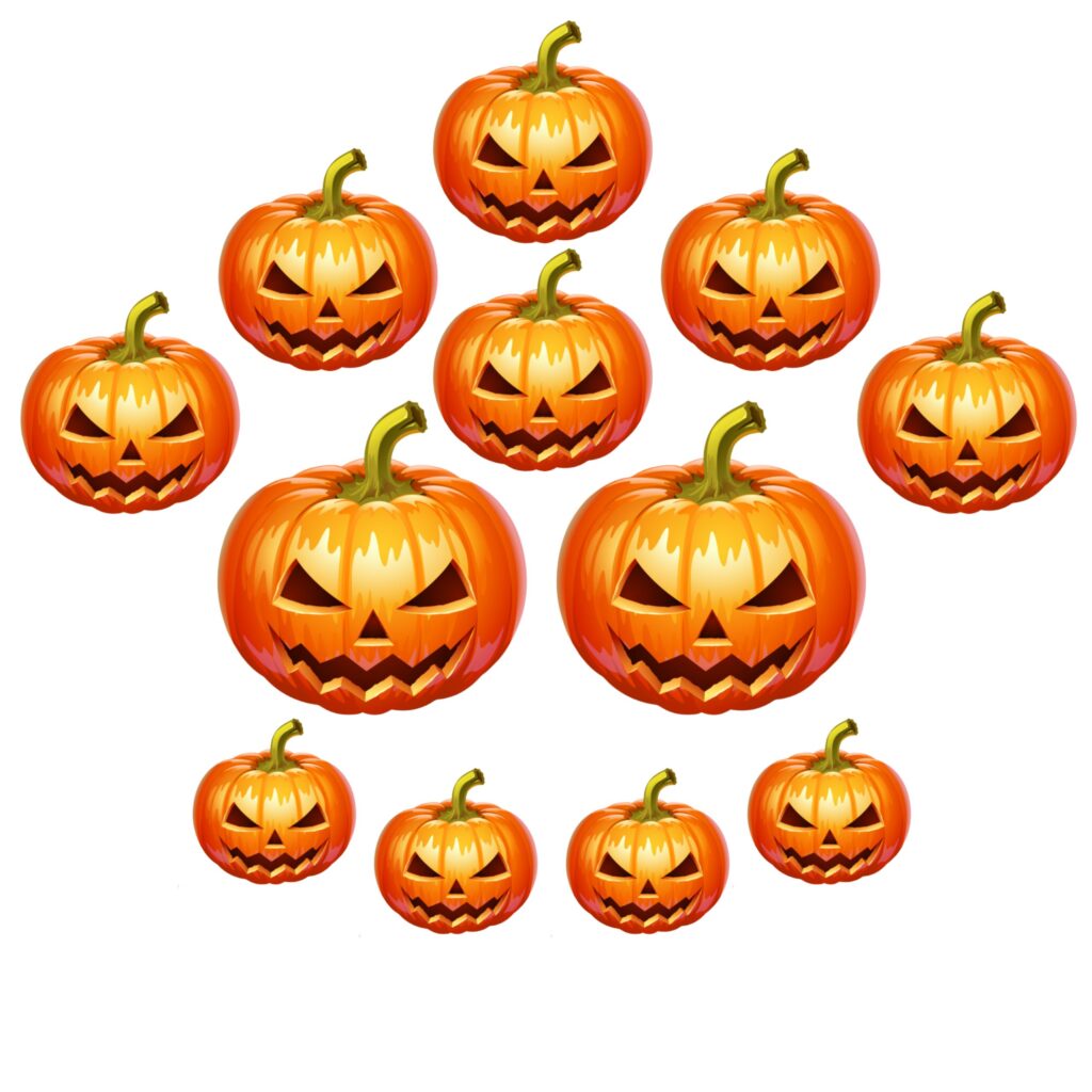 Dekoracje babeczek na Halloween dynie 12 sztuk