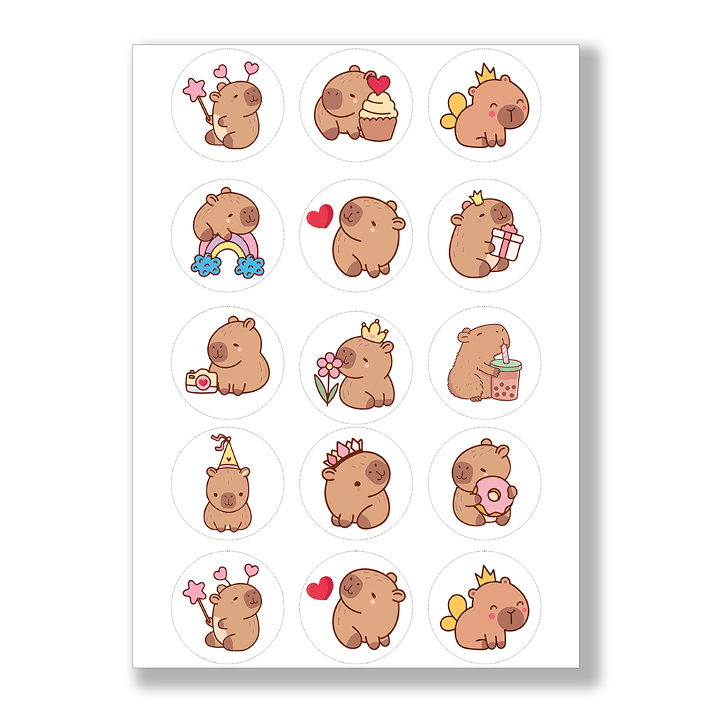 Opłatki na babeczki z Kapibarą