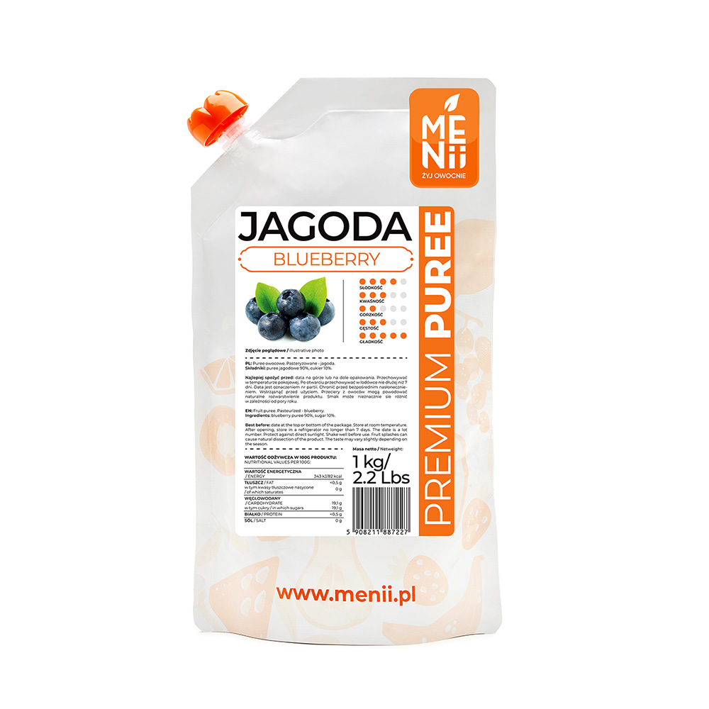 Pulpa Menii Premium Puree - Jagoda 1kg