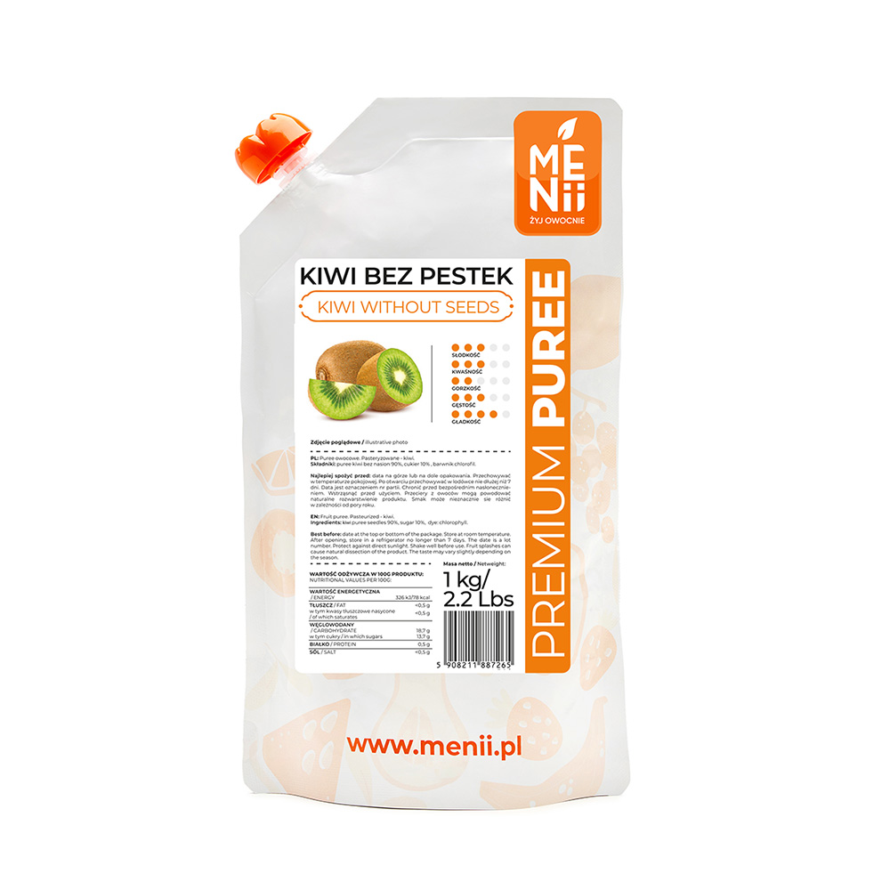 Pulpa Menii Premium Puree - Kiwi Bez Pestek 1kg