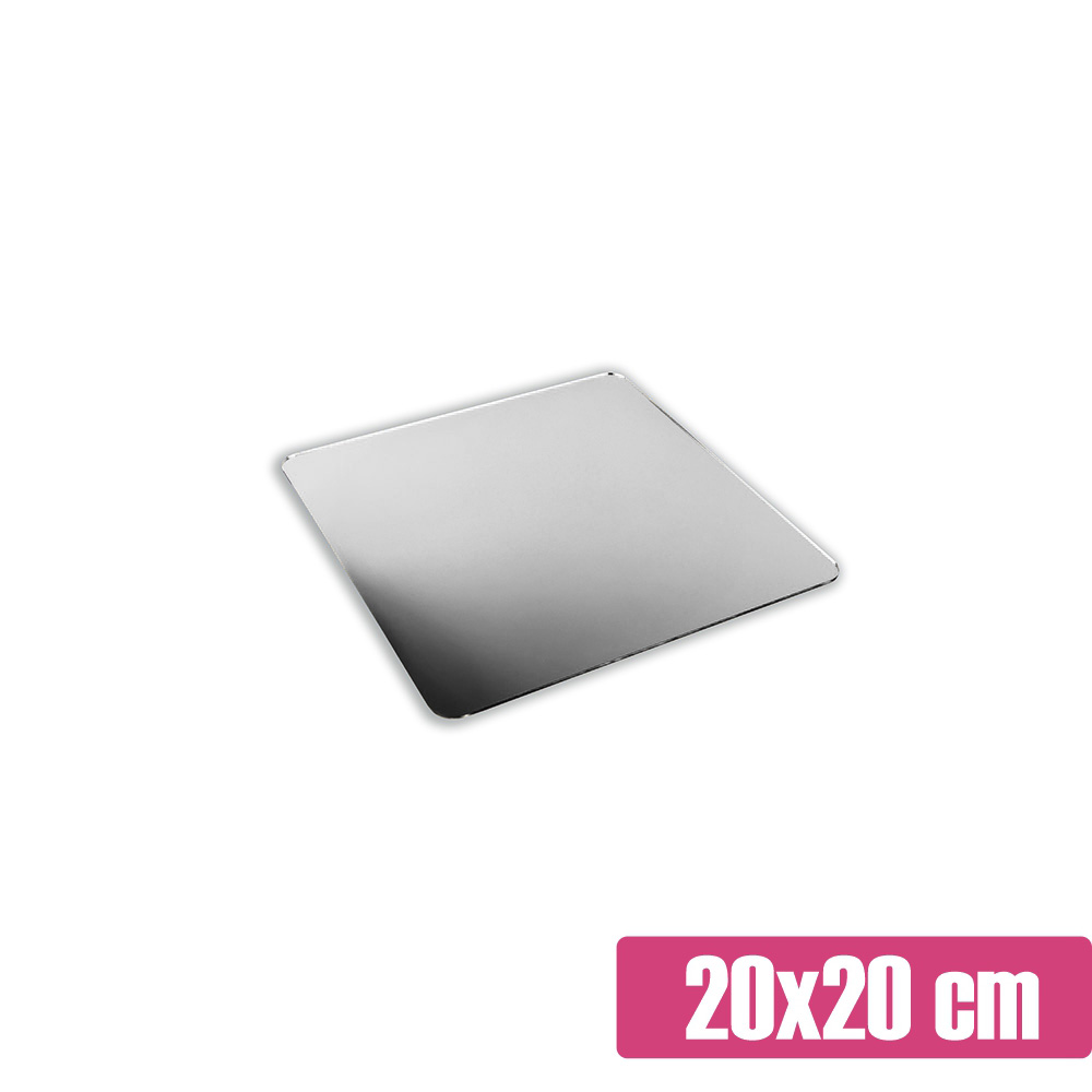 Srebrna patera lustrzana na słodki stół 20x20 cm