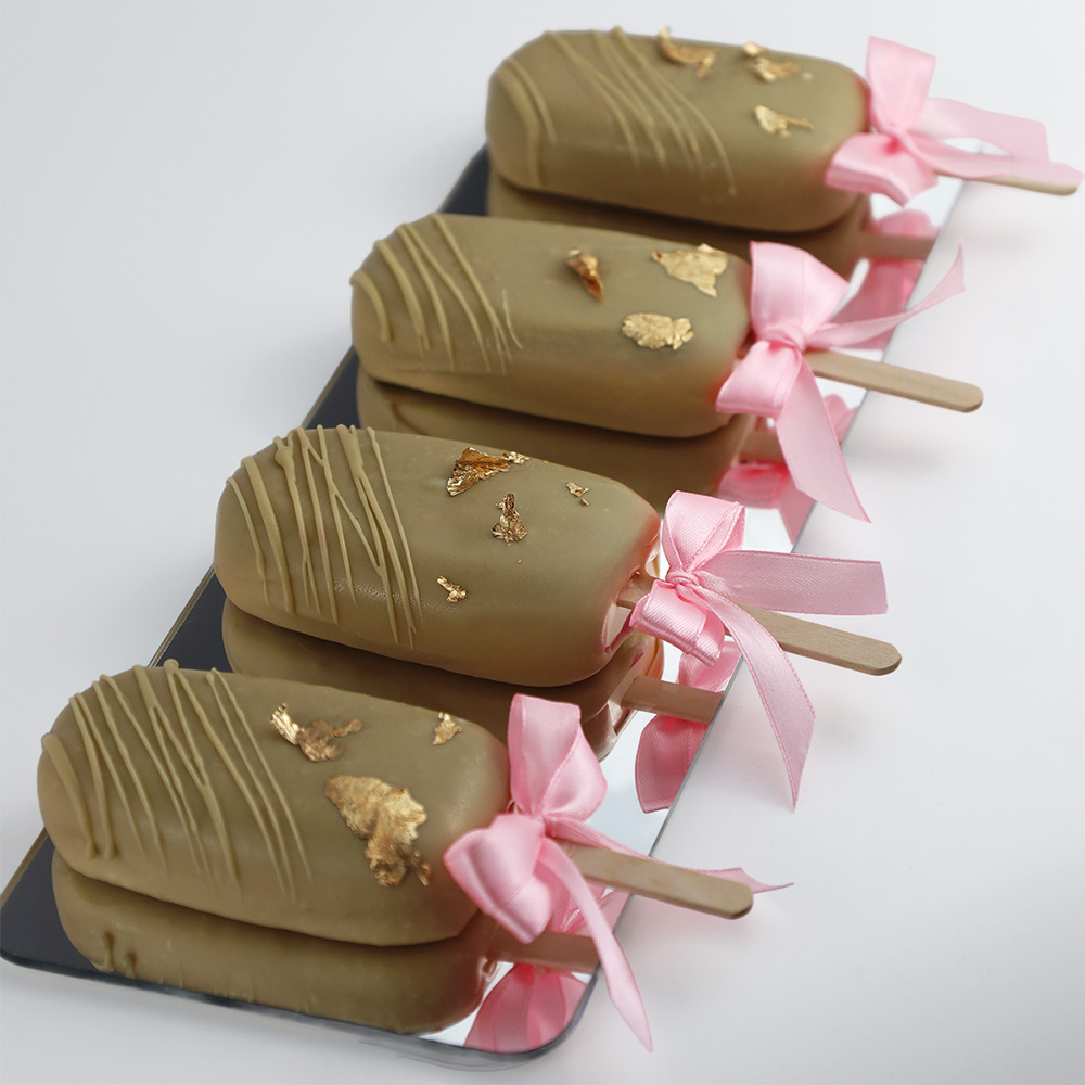 Lustrzana srebrna patera na słodki stół 12x35 cm