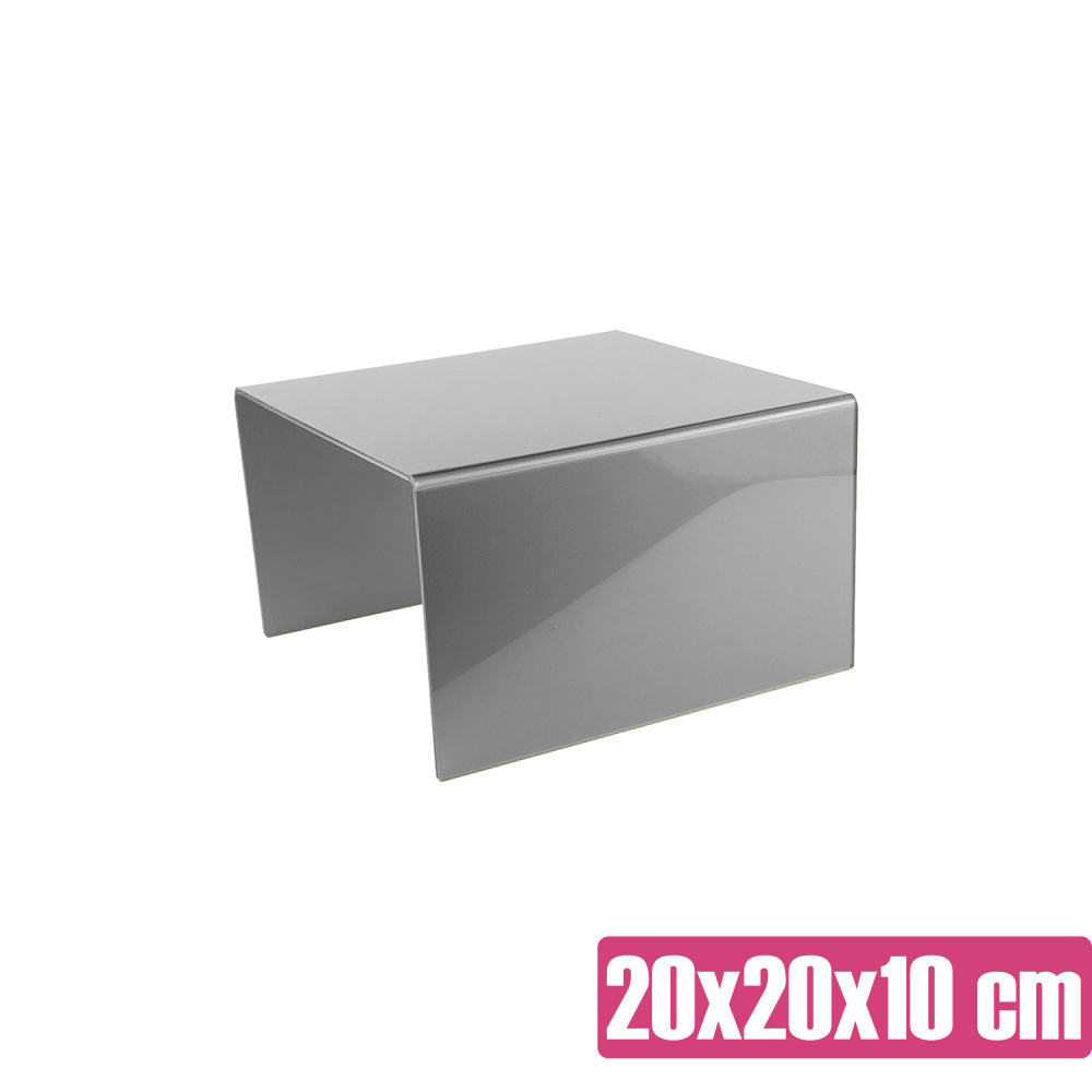 Podest na monoporcje srebrny 20x20x10 cm