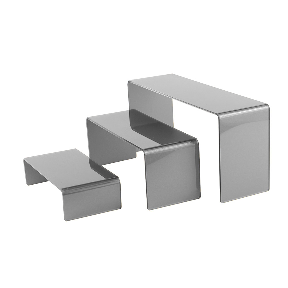 Prostokątne srebrne stojaki na Słodki Stół