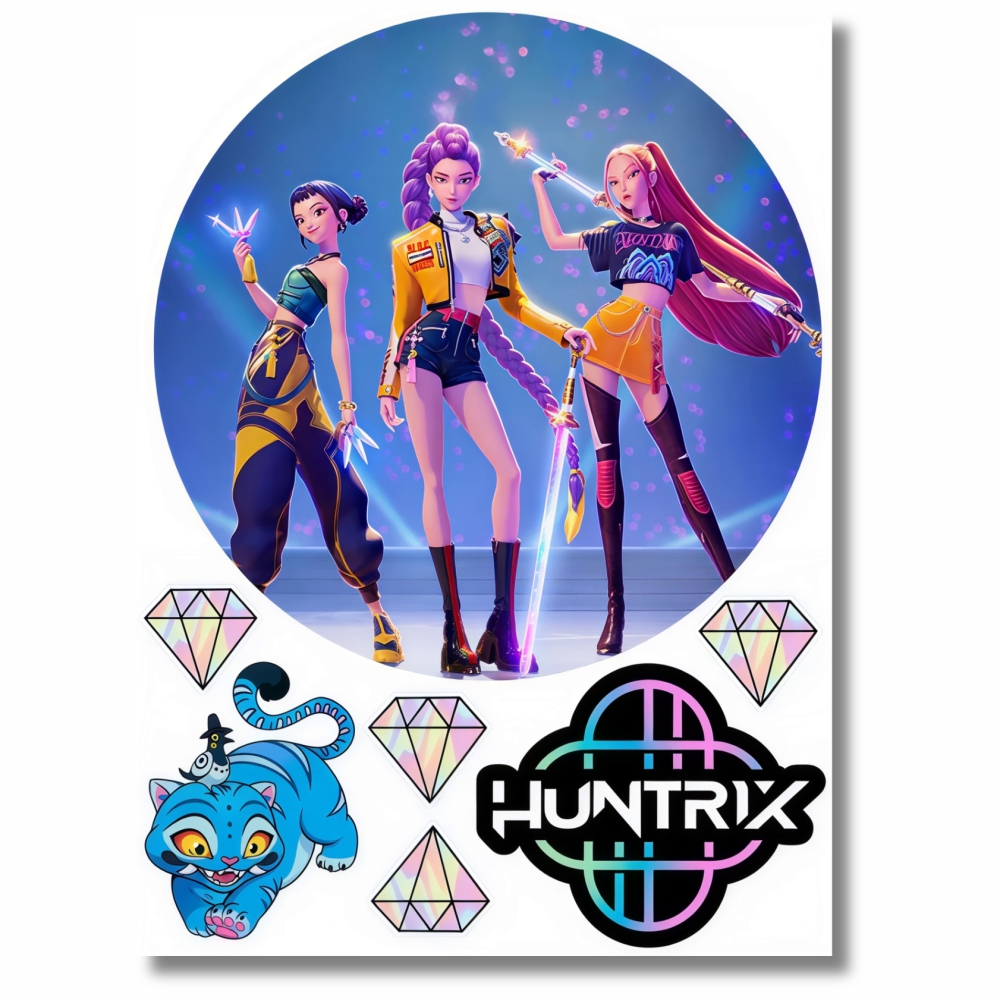 Wydruk okrągły na tort Huntrix