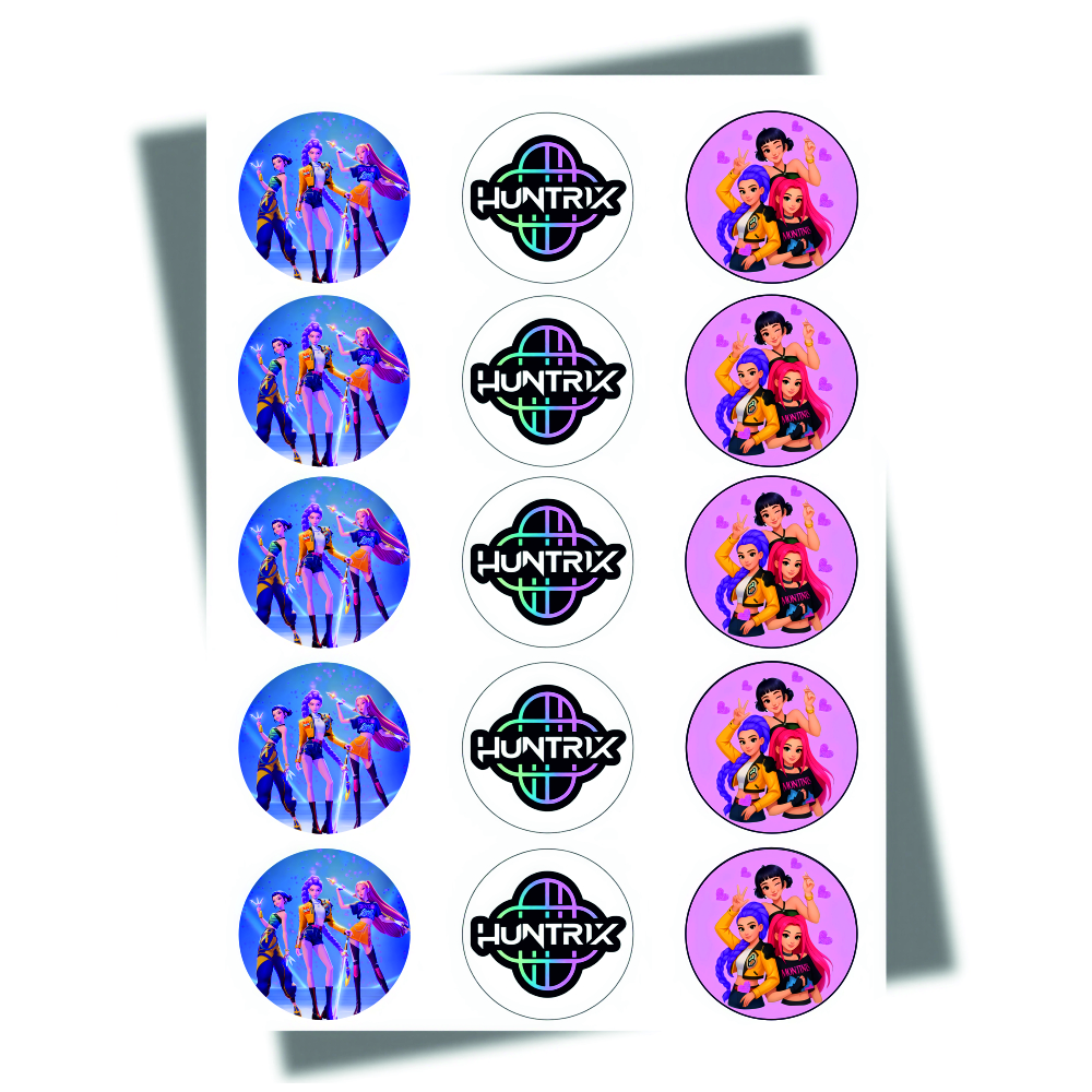 Jadalne opłatki na babeczki Huntrix